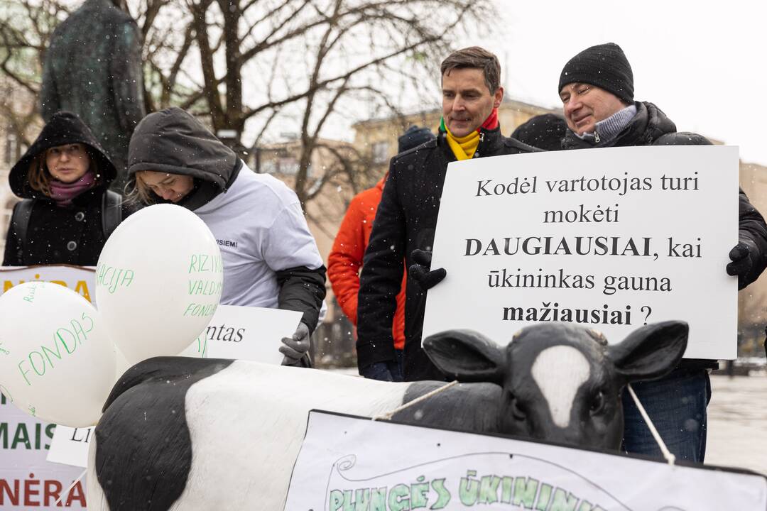 Pienininkų protestas prie Vyriausybės