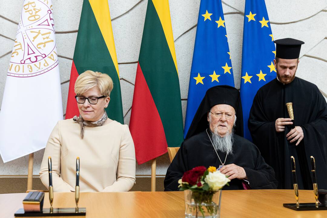 I. Šimonytė susitiko su Konstantinopolio patriarchu Baltramiejumi I