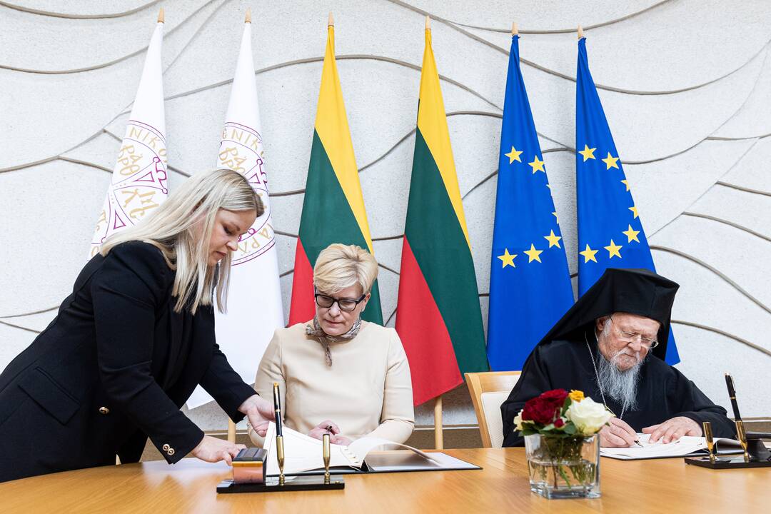 I. Šimonytė susitiko su Konstantinopolio patriarchu Baltramiejumi I