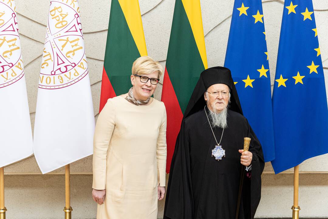 I. Šimonytė susitiko su Konstantinopolio patriarchu Baltramiejumi I