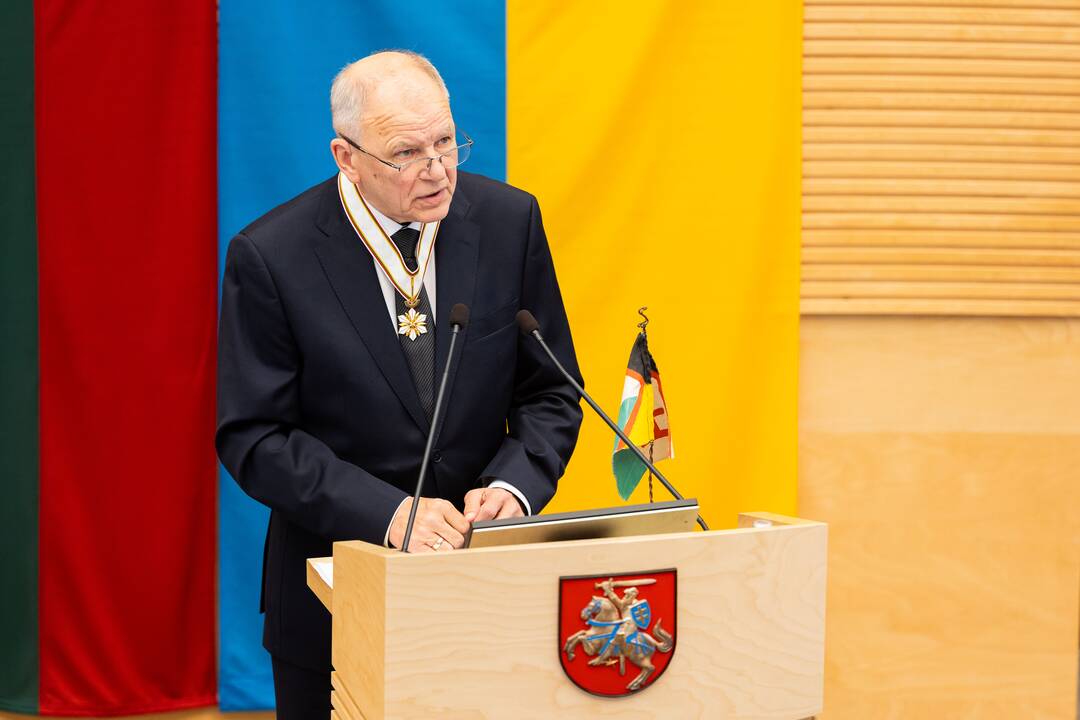 V. P. Andriukaičiui ir V. Matei įteiktos Aleksandro Stulginskio žvaigždės