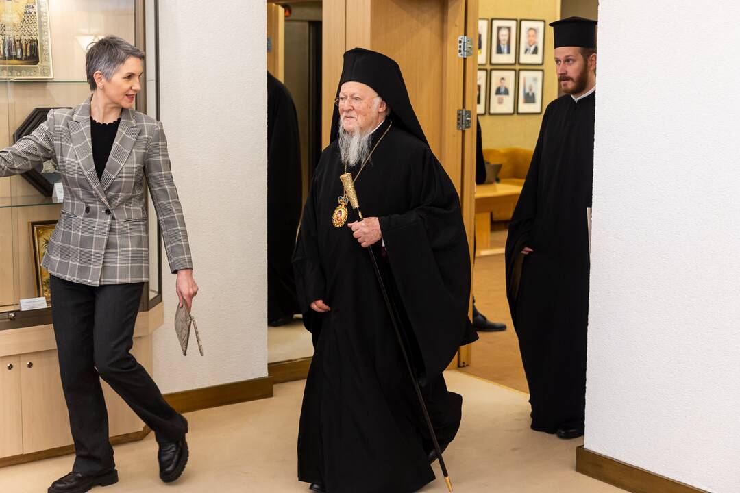 Seimo pirmininkė susitiko su Konstantinopolio patriarchu Baltramiejumi I