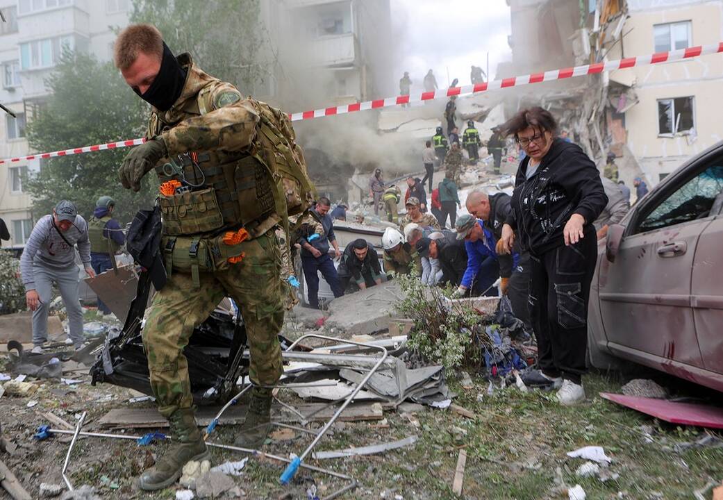 Rusija: per ukrainiečių smūgį Belgorodui sužeista mažiausiai 20 žmonių