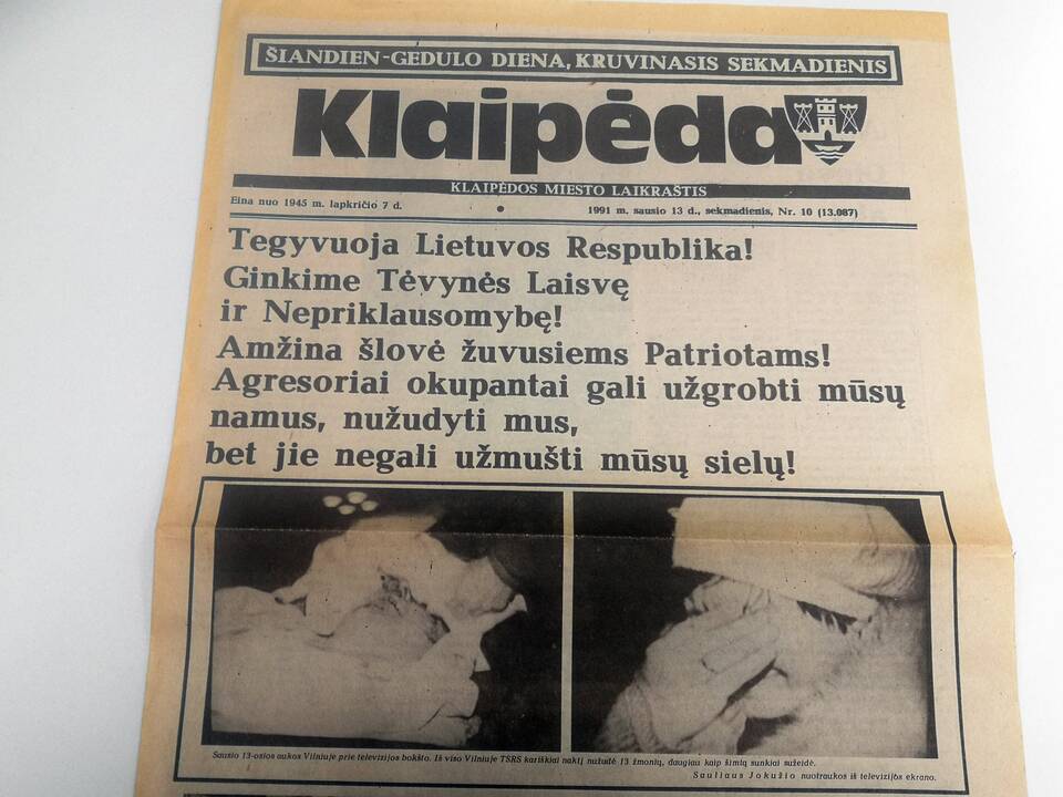 Nuostata: sausio 13-ąją Teatro aikštėje susirinkę klaipėdiečiai buvo vieningi.