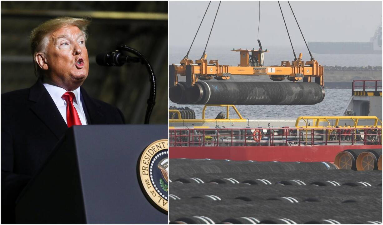 D. Trumpas patvirtino sankcijas Rusijos dujotiekiui „Nord Stream 2“