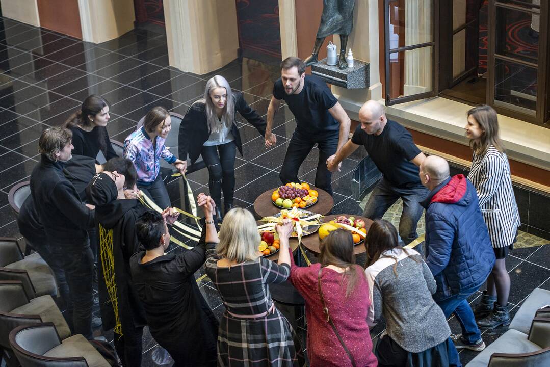 Pasiruošimas: šią savaitę uostamiesčio teatralų susitikime dėl pasiruošimo Tarptautinei teatro dienai nepamiršta ir koronaviruso tema.