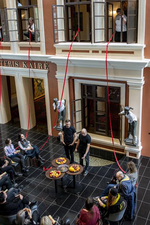 Pasiruošimas: šią savaitę uostamiesčio teatralų susitikime dėl pasiruošimo Tarptautinei teatro dienai nepamiršta ir koronaviruso tema.