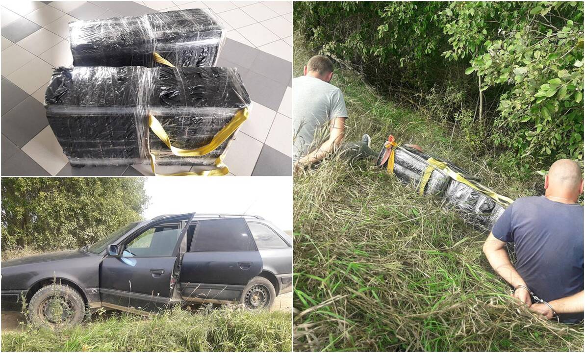 Pasieniečių „laimikis“: į pasalą pateko du cigarečių gabentojai iš Baltarusijos