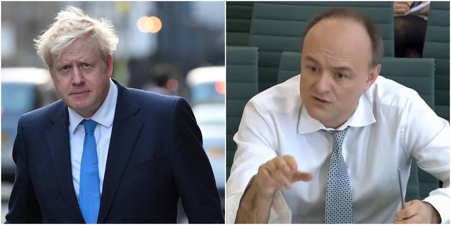 Borisas Johnsonas ir Dominicas Cummingsas