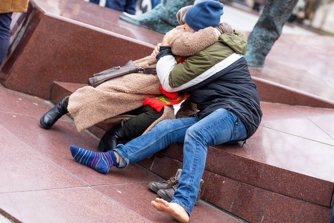 Protestas Vilniuje prieš galimybių pasą vaikams