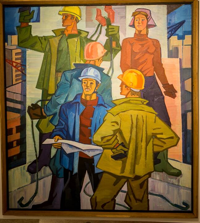 Aleksandras Andriuškevičius. Prie stalo. 1984