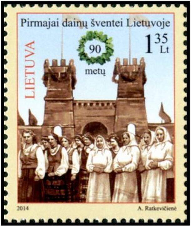 Bus išleistas Dainų šventei įamžinti skirtas pašto ženklas
