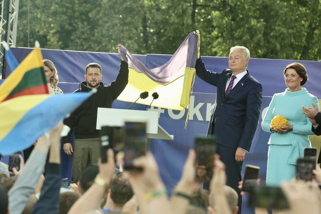 V. Zelenskio kalba Lukiškių aikštėje