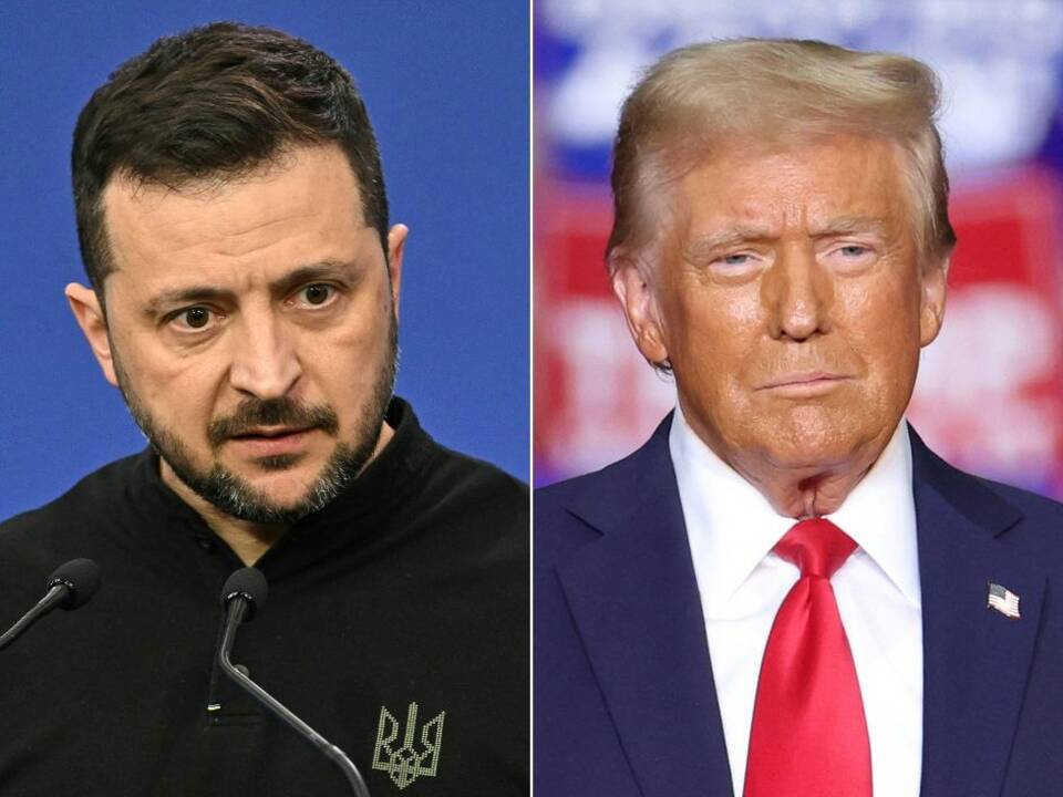 Volodymyras Zelenskis ir Donaldas Trumpas