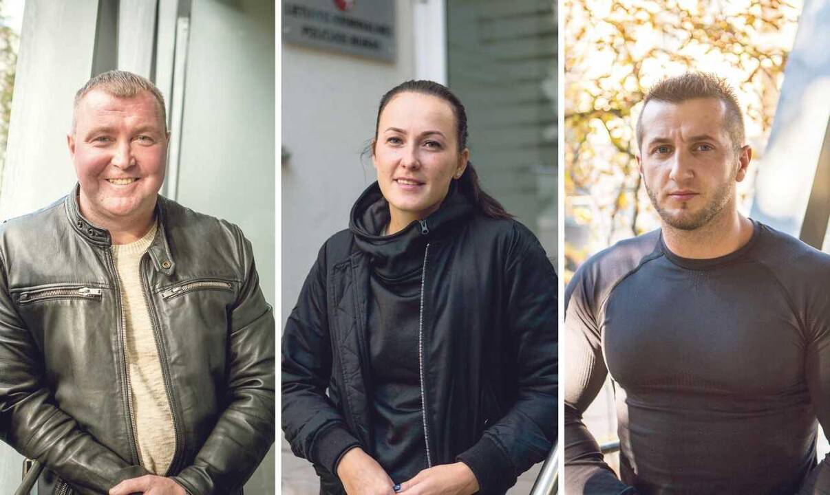 Moto: (iš kairės) A.Džeiranašvilis, I.Sutkutė ir Š.Bieliauskas neslėpė, kad, padėjus žmonėms, aplanko geras jausmas.