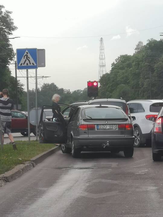 K. Baršausko gatvėje susidūrė „Toyota“ ir „Saab“