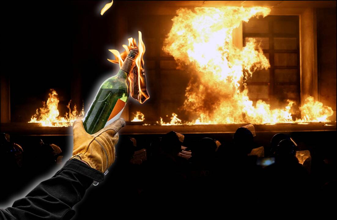 Pakaunėje mergina išgyveno košmarą – naktį jos namą bandyta padegti „Molotovo kokteiliu“
