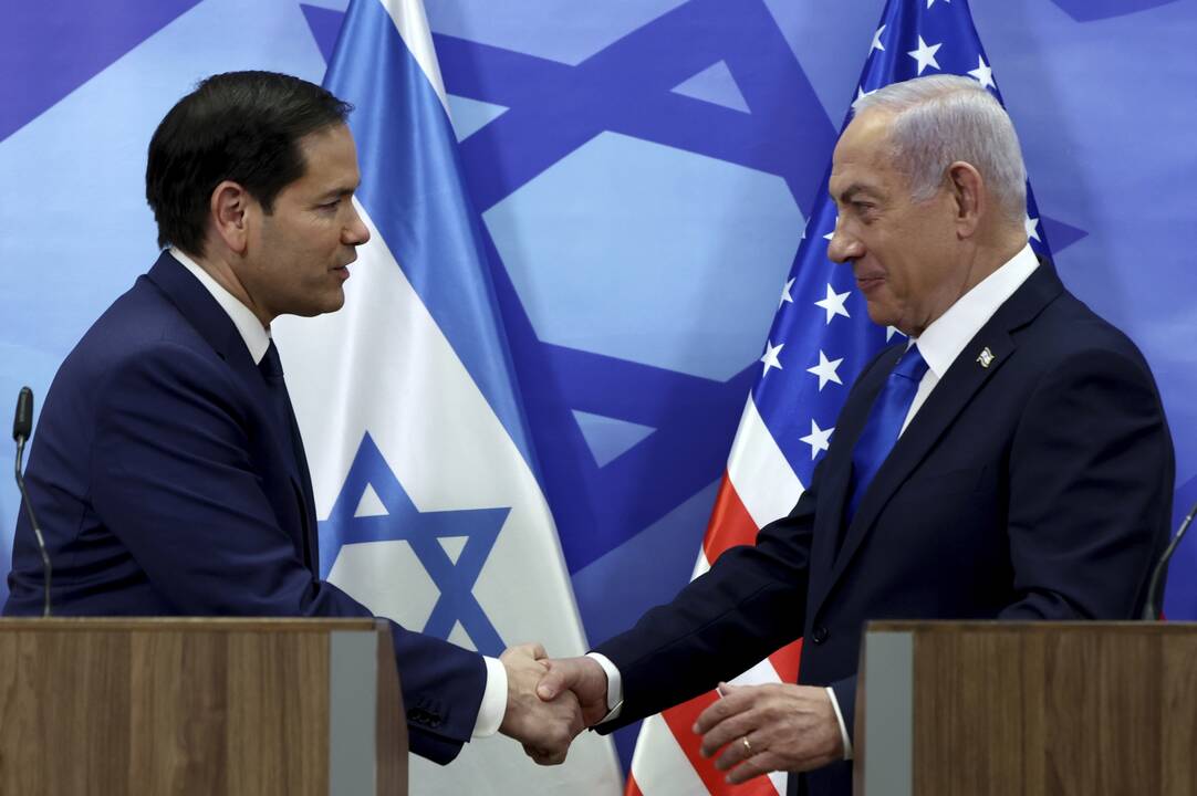 Marco Rubio surengė dar vieną pokalbį telefonu su Benjaminu Netanyahu dėl karo Gazos Ruože