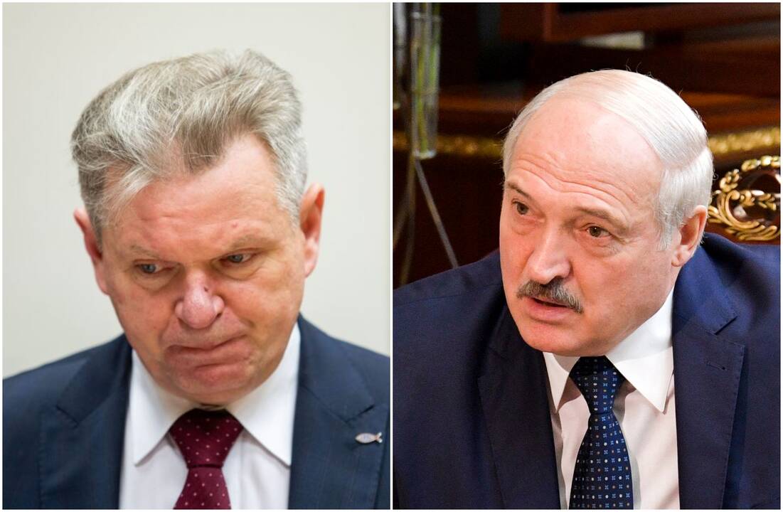 Jaroslavas Narkevičius (kairėje) ir Aliaksandras Lukašenka