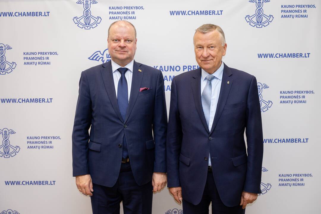Kauno verslininkų susitikimas su S. Skverneliu ir L. Savicku
