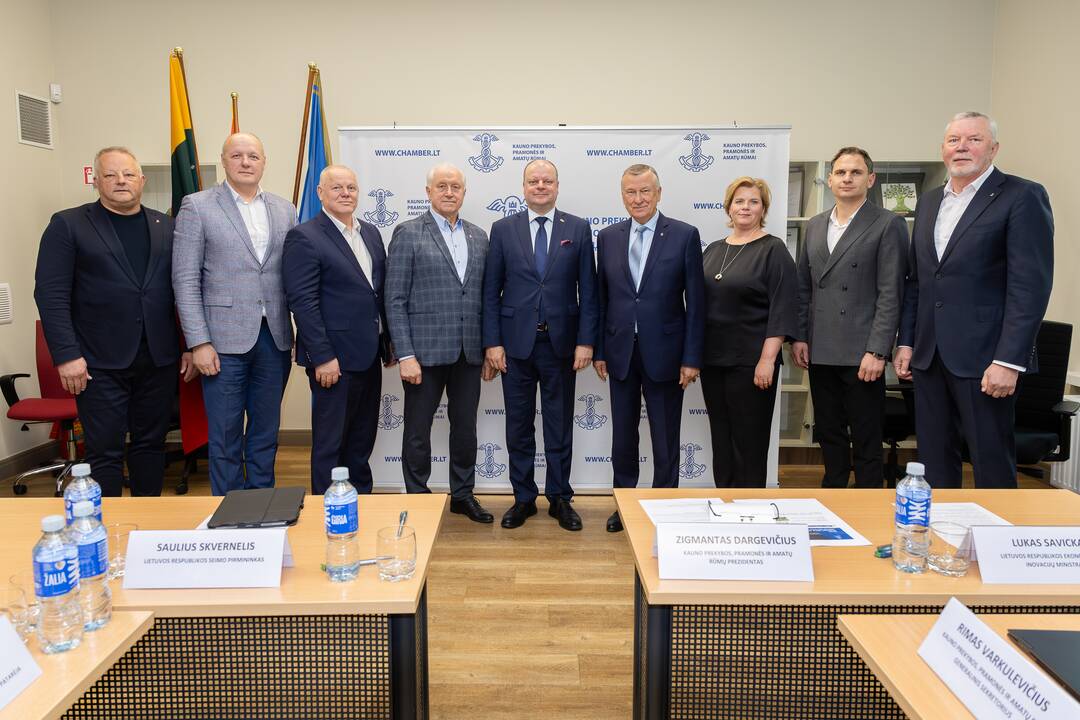 Kauno verslininkų susitikimas su S. Skverneliu ir L. Savicku