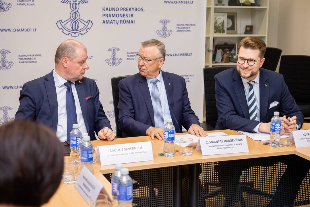 Kauno verslininkų susitikimas su S. Skverneliu ir L. Savicku