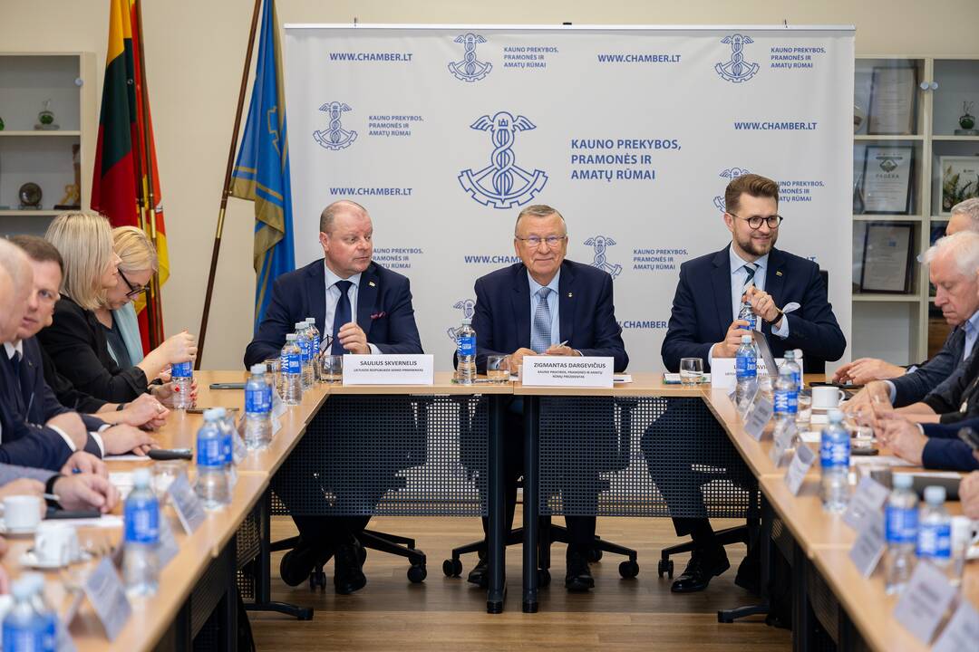 Kauno verslininkų susitikimas su S. Skverneliu ir L. Savicku