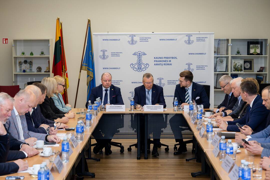 Kauno verslininkų susitikimas su S. Skverneliu ir L. Savicku