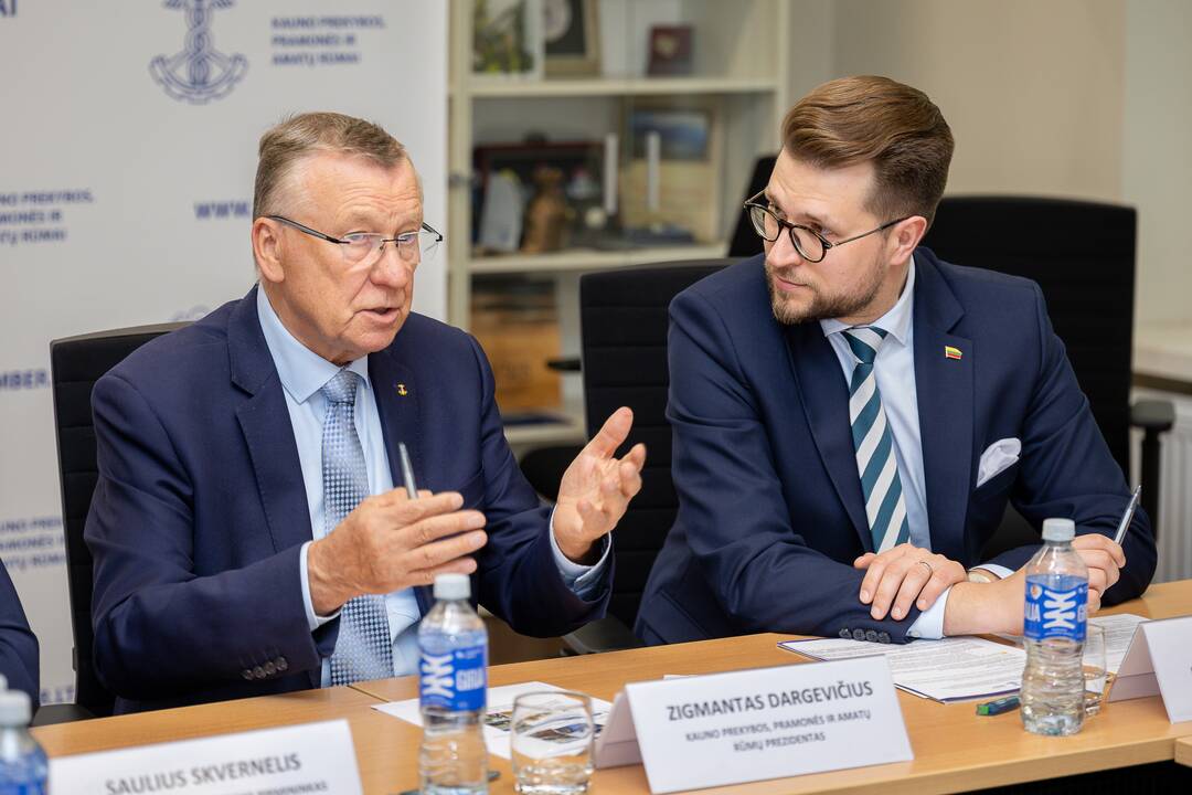 Kauno verslininkų susitikimas su S. Skverneliu ir L. Savicku