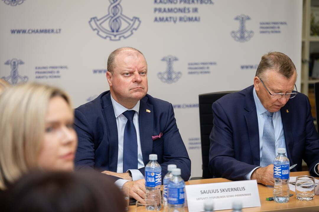 Kauno verslininkų susitikimas su S. Skverneliu ir L. Savicku