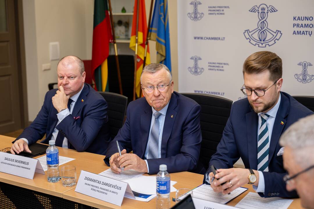 Kauno verslininkų susitikimas su S. Skverneliu ir L. Savicku
