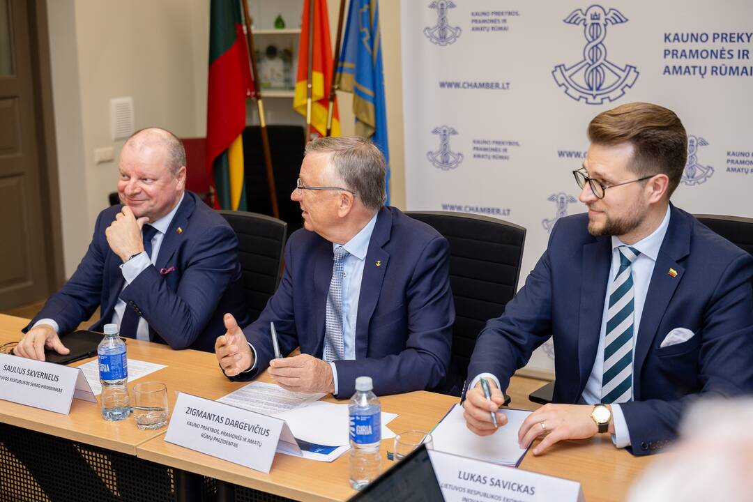 Kauno verslininkų susitikimas su S. Skverneliu ir L. Savicku