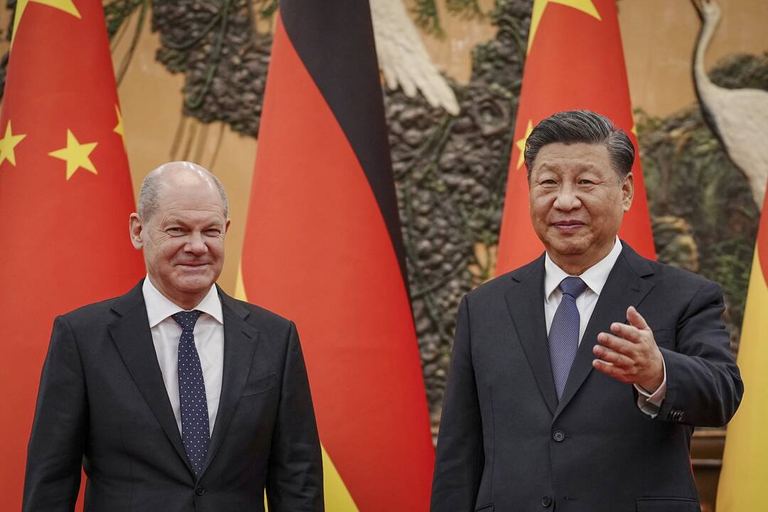 Olafas Scholzas ir Xi Jinpingas
