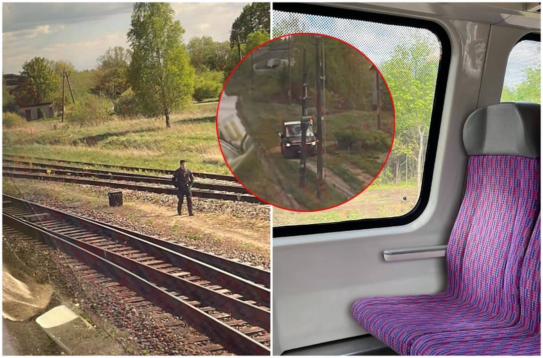 Iš Kauno į Vilnių vykęs traukinys – strigo Žasliuose: yra šuniukas, jį visi ramina, jis cypia