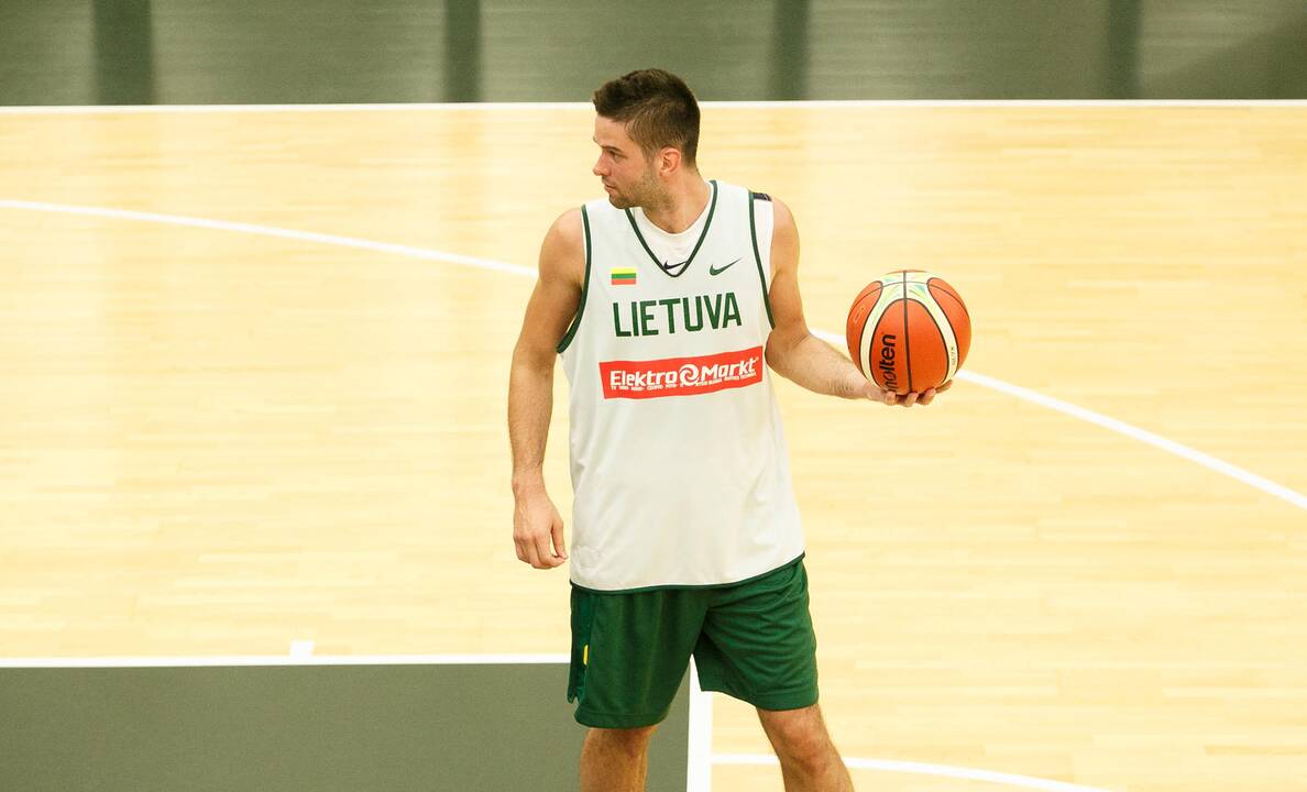 Lietuvos vyrų krepšinio rinktinės treniruotė