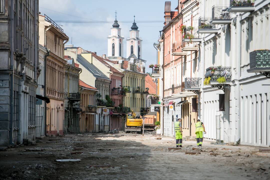 Vilniaus gatvės remontas įsibėgėja