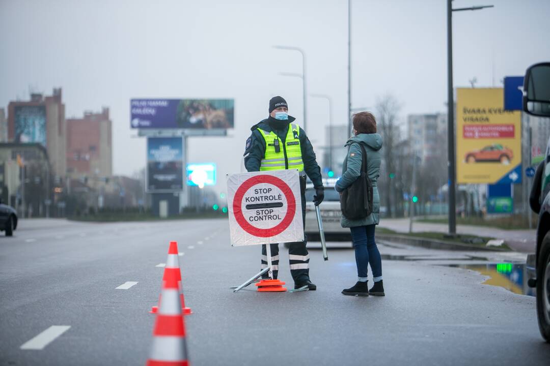 Ramus šeštadienis Kauno blokpostuose