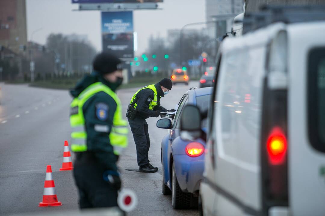 Ramus šeštadienis Kauno blokpostuose