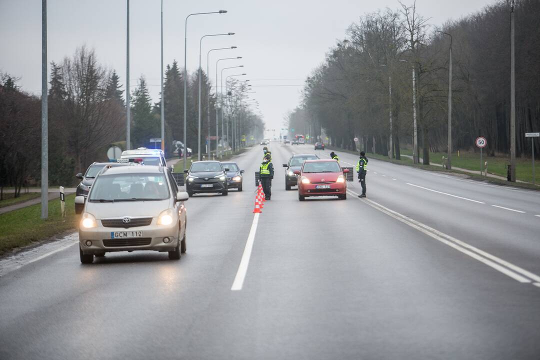Ramus šeštadienis Kauno blokpostuose