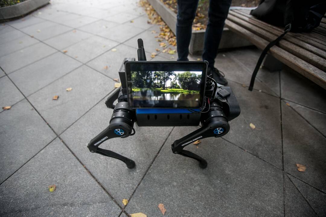 Laisvės alėjoje – pažintis su keturkoju robotu