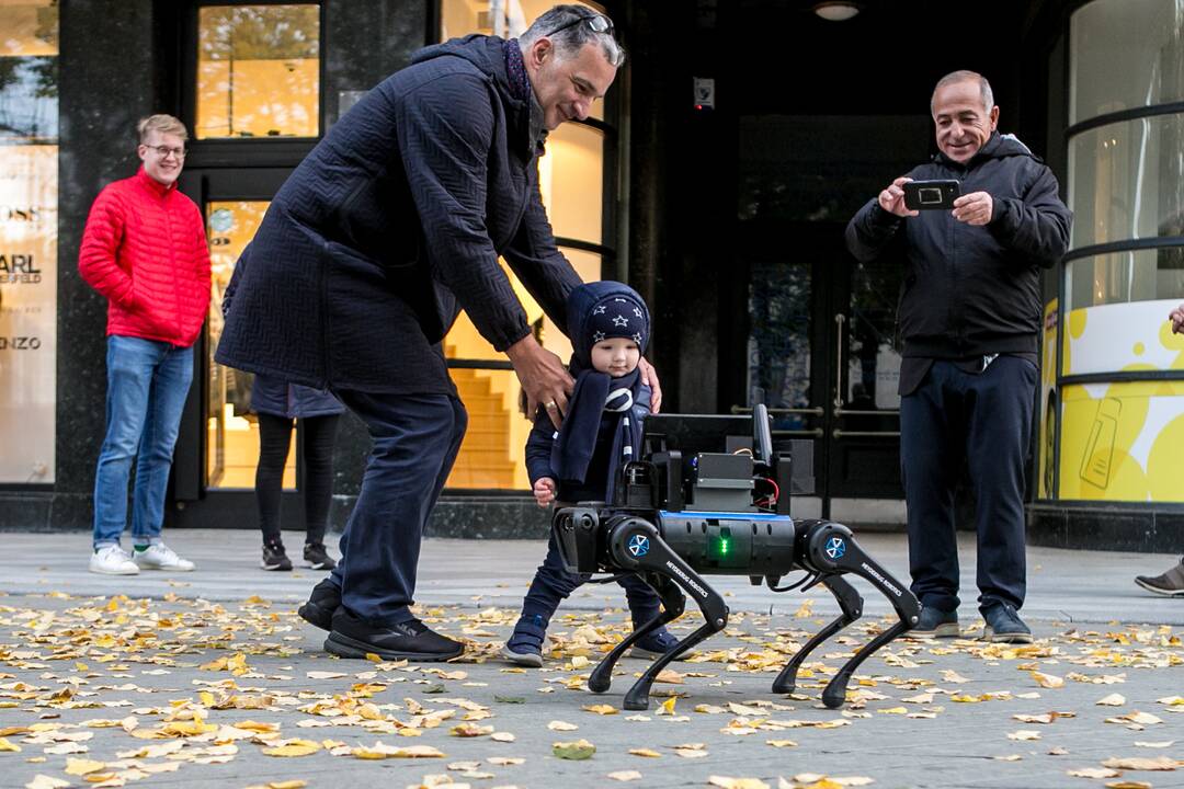 Laisvės alėjoje – pažintis su keturkoju robotu