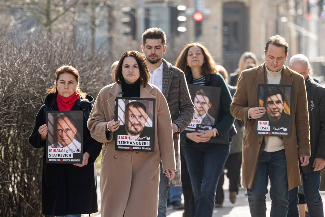 Protestas prie Baltarusijos ambasados