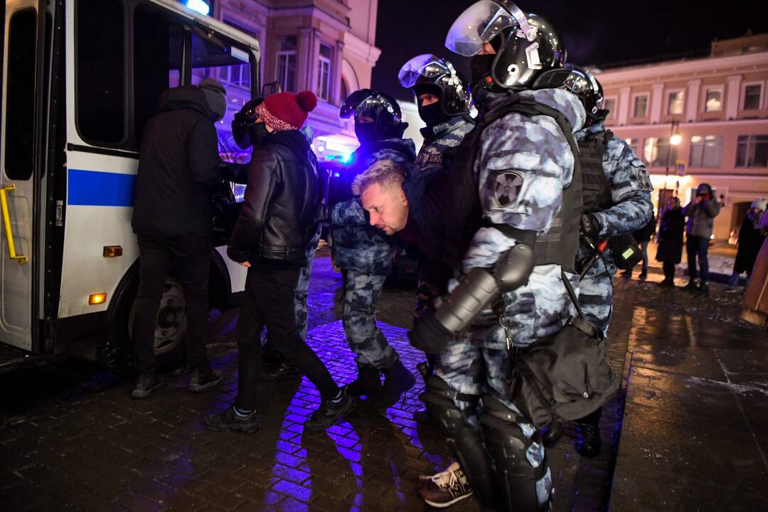 Rusijoje tęsiasi A. Navalno šalininkų protestai