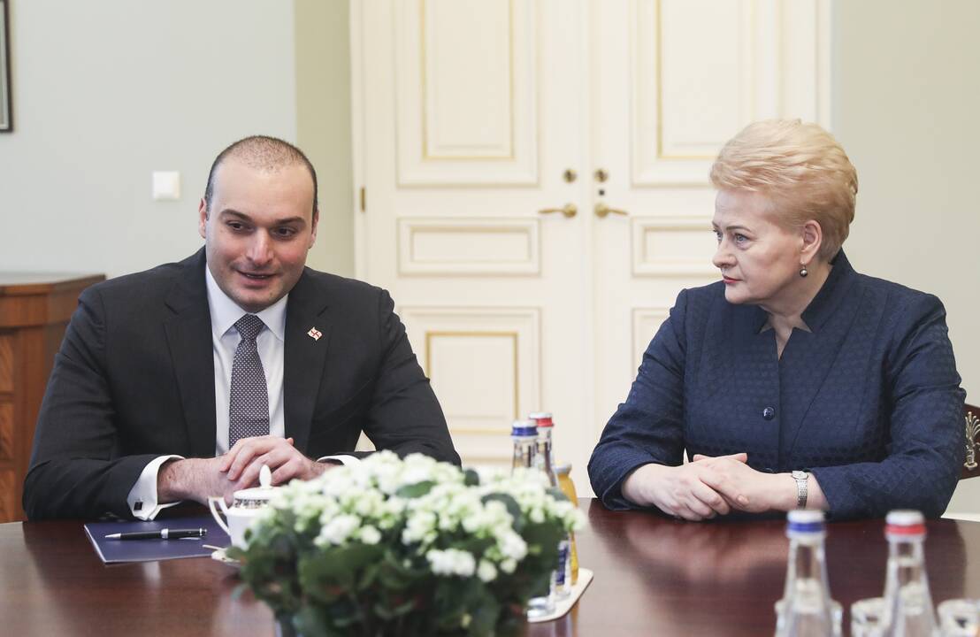 Lietuvos vadovai susitiko su Sakartvelo premjeru