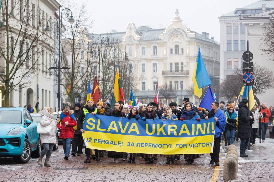 Mitingas ir eitynės Ukrainai palaikyti