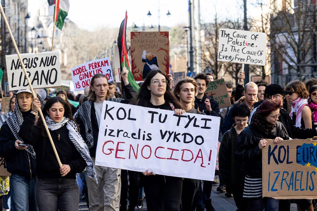 Protesto eisena „Už laisvą Palestiną“