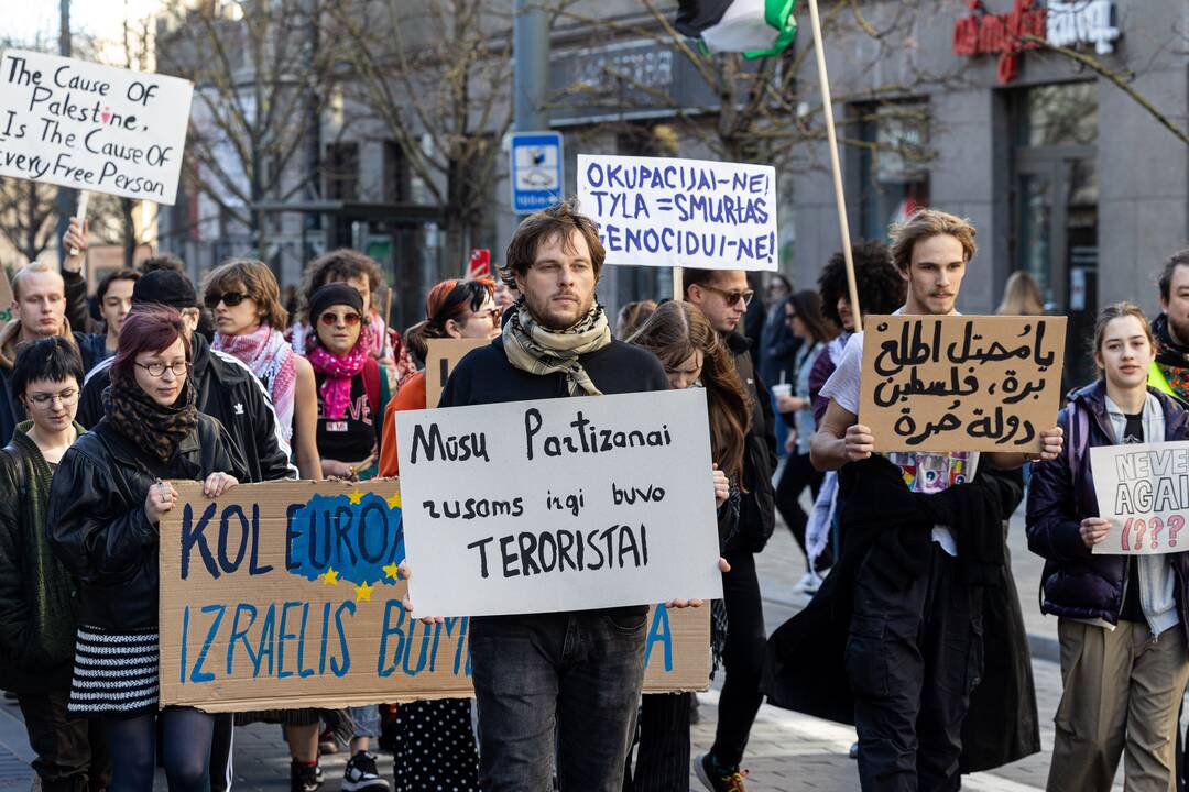 Protesto eisena „Už laisvą Palestiną“