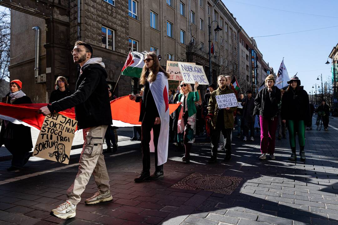 Protesto eisena „Už laisvą Palestiną“