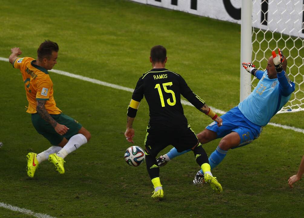 Pasaulio futbolo čempionatas: Ispanija - Australija