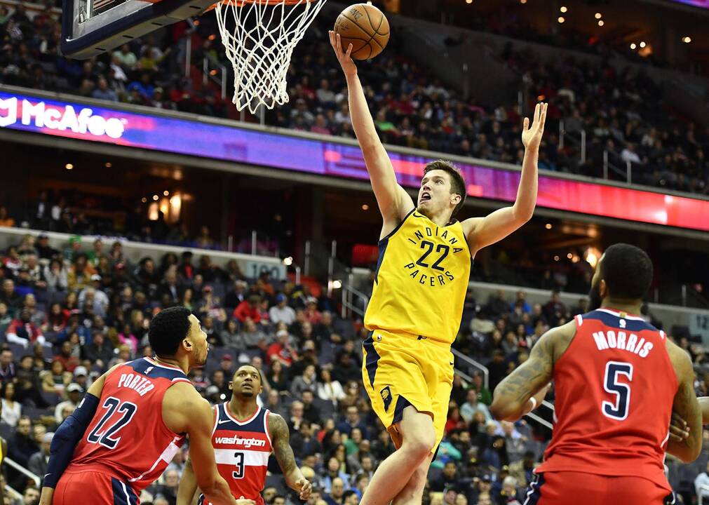 Be D. Sabonio žaidusi „Pacers“ ekipa patyrė pralaimėjimą Vašingtone
